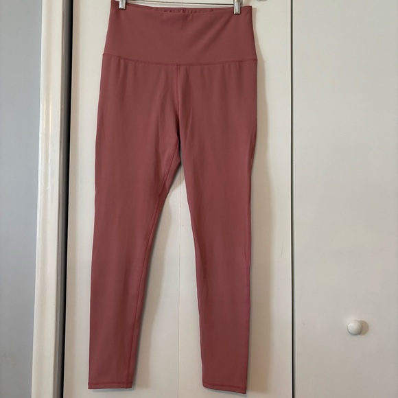Queenieke Dusty Pink High Waist Running Leggings Size 16 Full Length Workout - Picture 2 of 9